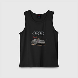 Майка детская хлопок Audi Racing team, цвет: черный