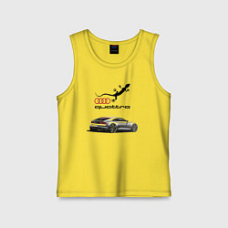 Майка детская хлопок Audi quattro Lizard, цвет: желтый