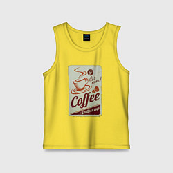 Майка детская хлопок Coffee Cup Retro, цвет: желтый