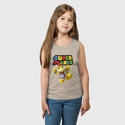 Майка детская хлопок Bowser Junior Super Mario, цвет: миндальный — фото 2