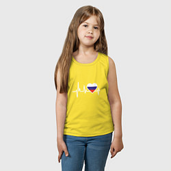 Майка детская хлопок Пульс России, цвет: желтый — фото 2