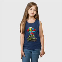 Майка детская хлопок Tank Super Mario Odyssey, цвет: тёмно-синий — фото 2