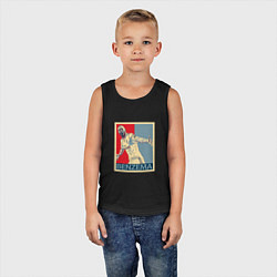 Майка детская хлопок Madrid - Benzema, цвет: черный — фото 2