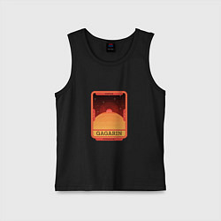 Майка детская хлопок Гагарин - Поехали!, цвет: черный