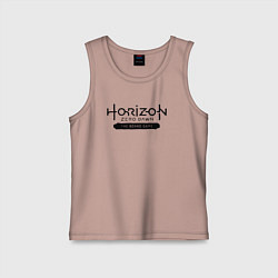 Майка детская хлопок Horizon forbidden west - logo, цвет: пыльно-розовый