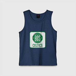 Майка детская хлопок Bos Celtics, цвет: тёмно-синий