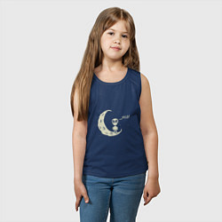 Майка детская хлопок Hello Moon, цвет: тёмно-синий — фото 2