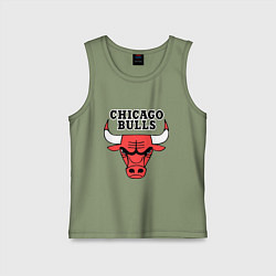 Майка детская хлопок Chicago Bulls, цвет: авокадо