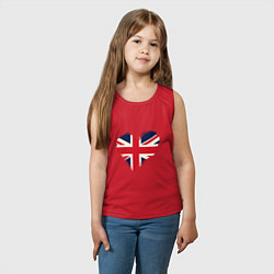 Майка детская хлопок Сердце - Британия, цвет: красный — фото 2