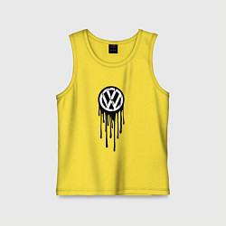 Майка детская хлопок Volkswagen - art logo, цвет: желтый