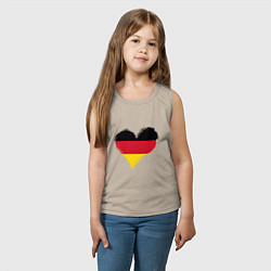 Майка детская хлопок Сердце - Германия, цвет: миндальный — фото 2