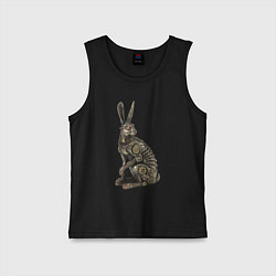 Майка детская хлопок Бронзовый заяц - скульптура - art, цвет: черный