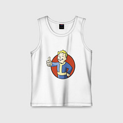 Майка детская хлопок Vault boy like, цвет: белый