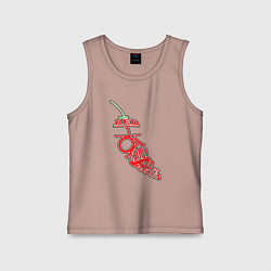 Майка детская хлопок Red Hot Chili Peppers Арт, цвет: пыльно-розовый