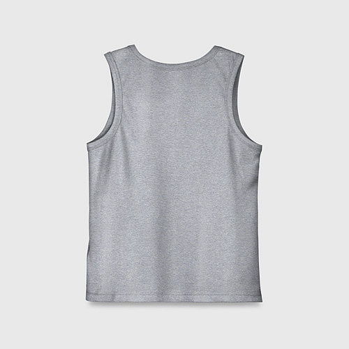 Детская майка Две пальмы на пляже во время заката минимализм / Меланж – фото 2