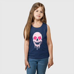 Майка детская хлопок Jolly skull, цвет: тёмно-синий — фото 2