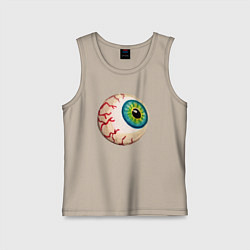 Майка детская хлопок Глаз зомби, цвет: миндальный