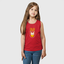 Майка детская хлопок Old School emblem, цвет: красный — фото 2