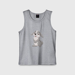 Майка детская хлопок Милашка Кролик, цвет: меланж