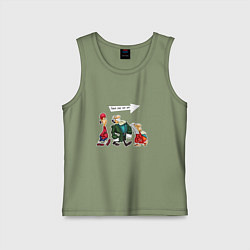 Майка детская хлопок Троица-Остров Сокровищ, цвет: авокадо