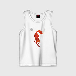 Майка детская хлопок Лиса Крадётся, цвет: белый