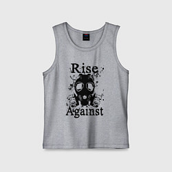 Майка детская хлопок Rise Against rock, цвет: меланж