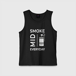 Майка детская хлопок Smoke Mid Everyday, цвет: черный