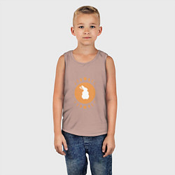 Майка детская хлопок Orange Rabbit, цвет: пыльно-розовый — фото 2