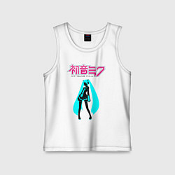 Майка детская хлопок Вокалоид Хацуне Мику, цвет: белый