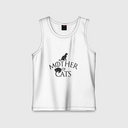 Майка детская хлопок Мать котов, цвет: белый