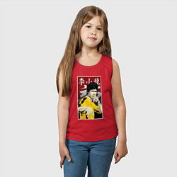 Майка детская хлопок Дракон Брюс Ли, цвет: красный — фото 2