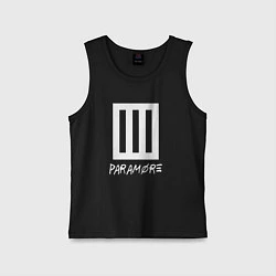 Майка детская хлопок Paramore логотип, цвет: черный