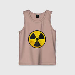 Майка детская хлопок Atomic Nuclear, цвет: пыльно-розовый