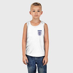 Майка детская хлопок Сборная Англии логотип, цвет: белый — фото 2