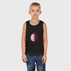 Майка детская хлопок Qatar - 2022, цвет: черный — фото 2