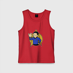 Майка детская хлопок Spoke - vault boy, цвет: красный