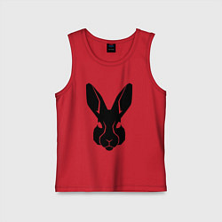 Майка детская хлопок Rabbit head, цвет: красный