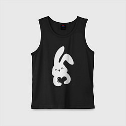 Майка детская хлопок Lovely bunny, цвет: черный