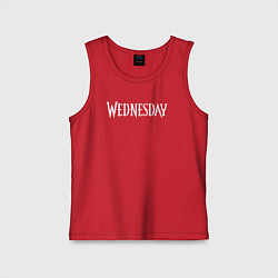 Майка детская хлопок Wednesday Logo, цвет: красный
