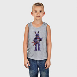 Майка детская хлопок Бонни, цвет: меланж — фото 2