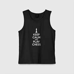 Детская майка Keep calm and play chess