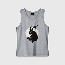 Детская майка Черный кролик 2023