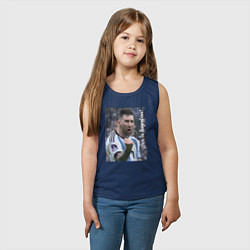 Майка детская хлопок Viva la Argentina - Lionel Messi - world champion, цвет: тёмно-синий — фото 2