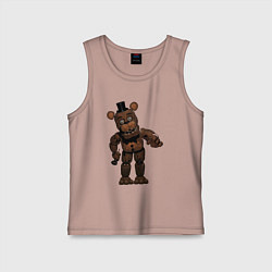 Майка детская хлопок Фредди сломан, цвет: пыльно-розовый