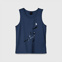 Майка детская хлопок Хитрая лисица, цвет: тёмно-синий