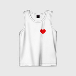 Детская майка Глянцевое сердце