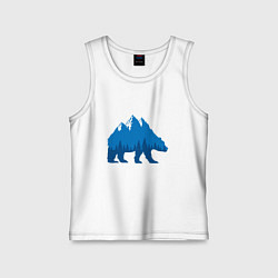 Майка детская хлопок Bear mountains, цвет: белый
