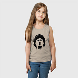 Майка детская хлопок Face Maradona, цвет: миндальный — фото 2