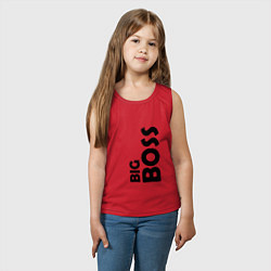 Майка детская хлопок BIG BOSS - темная, цвет: красный — фото 2