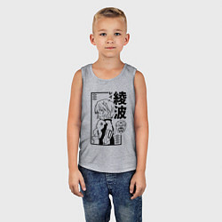 Майка детская хлопок Аянами Рей - евангелион, цвет: меланж — фото 2